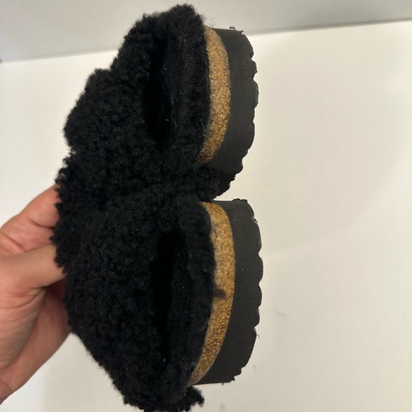 Birkenstock Papillio Daytona Shearling Teddy Platform Two-Strap Sandal Size 38 - Picture 8 of 12